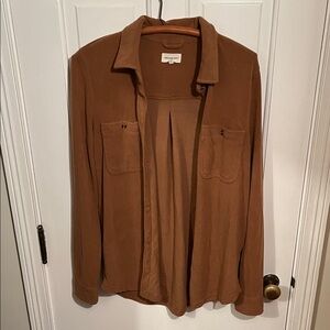 Thread & Supply Brown Button Down Shirt